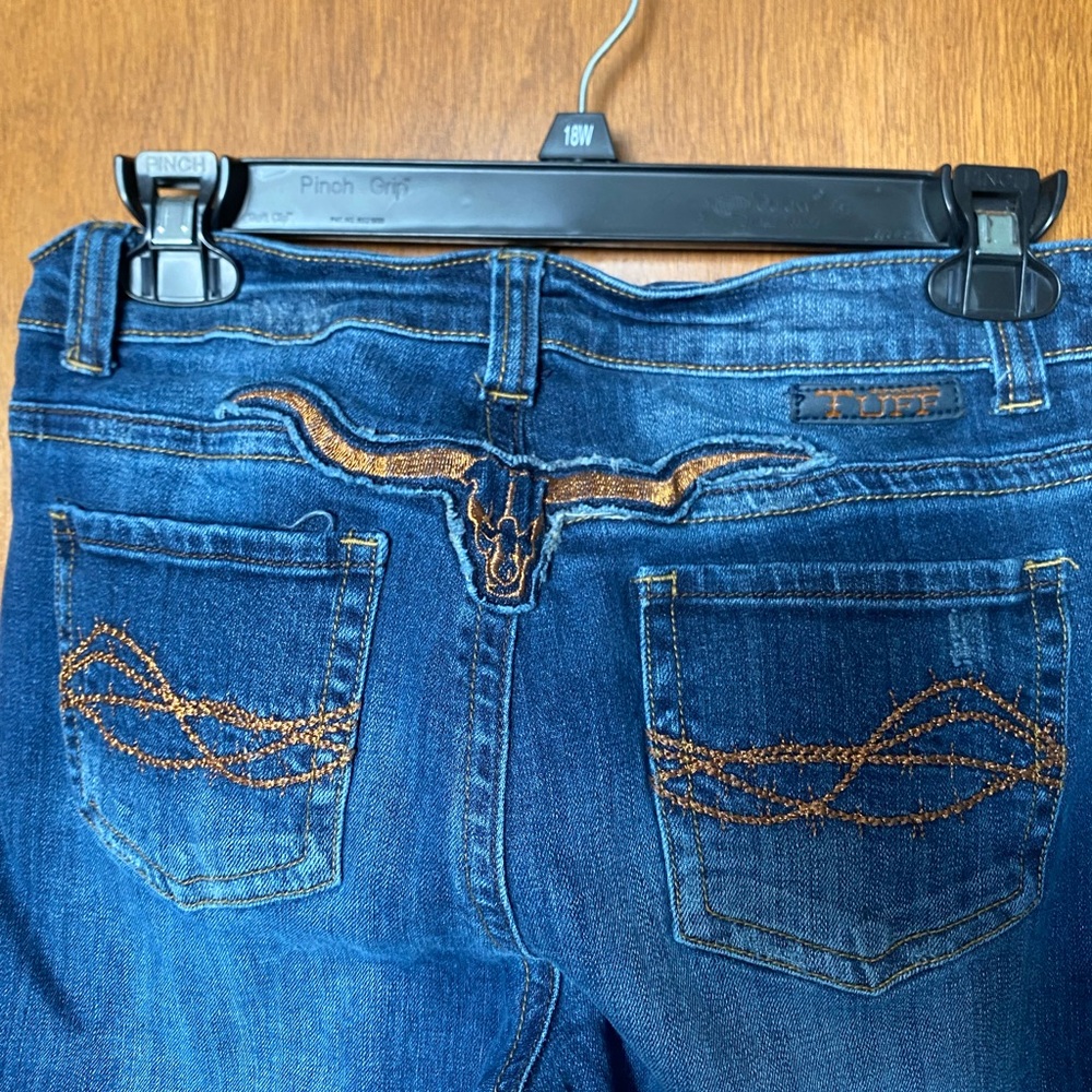 Cowgirl Tuff Longhorn Jeans 29x33 Copper Stitching
